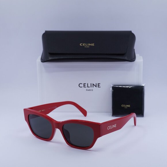 Final Price! Celine CL40197U 66A Red/Smoke Sunglasses - Picture 1 of 10
